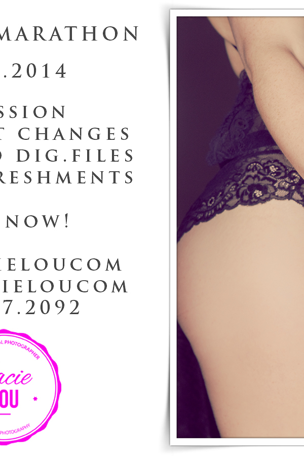 July 26 Boudoir Marathon-Book your session TODAY